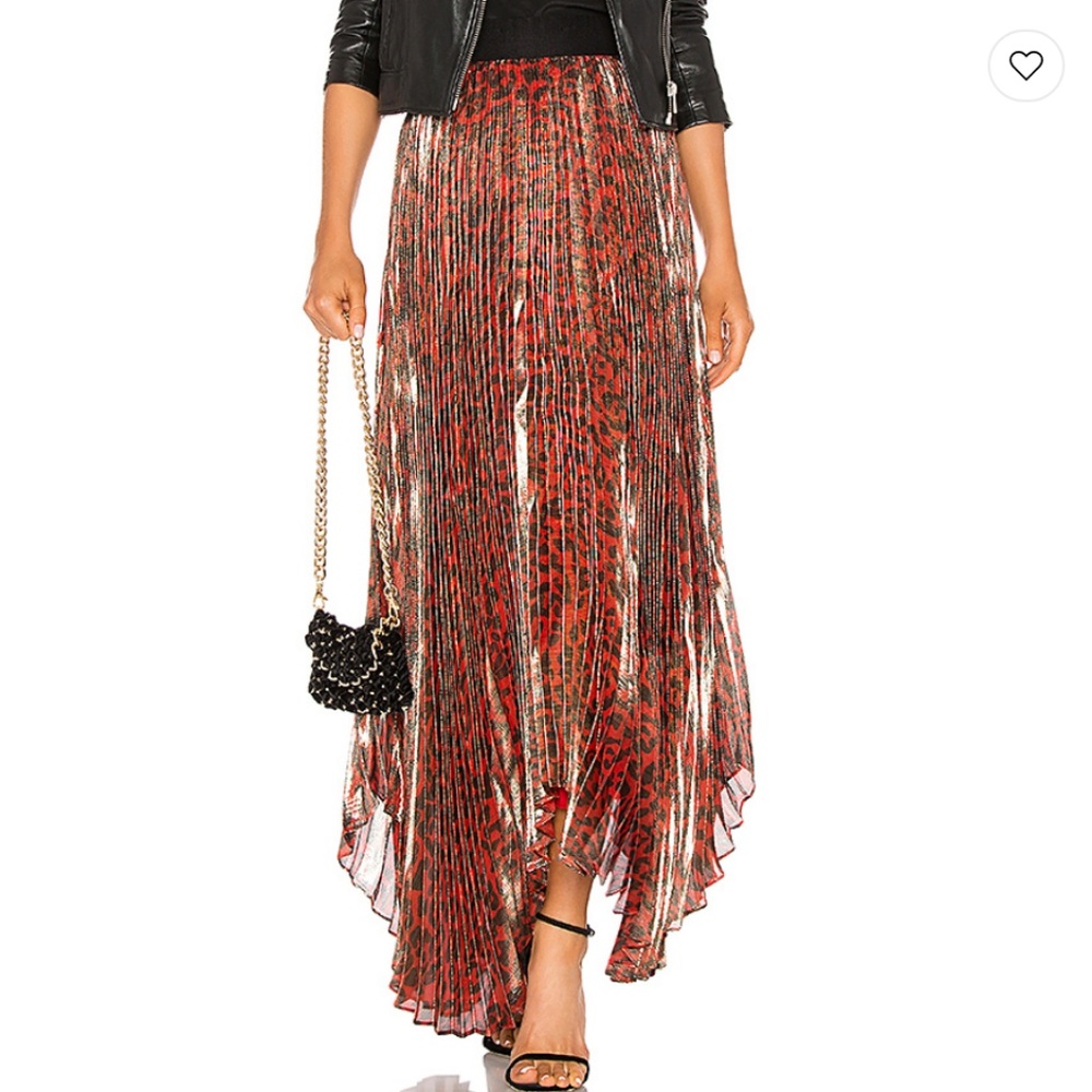 Alice + Olivia Katz Pleated Handkerchief Skirt 4